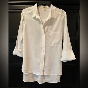 White Shirt Blouse 3/4 Sleeve